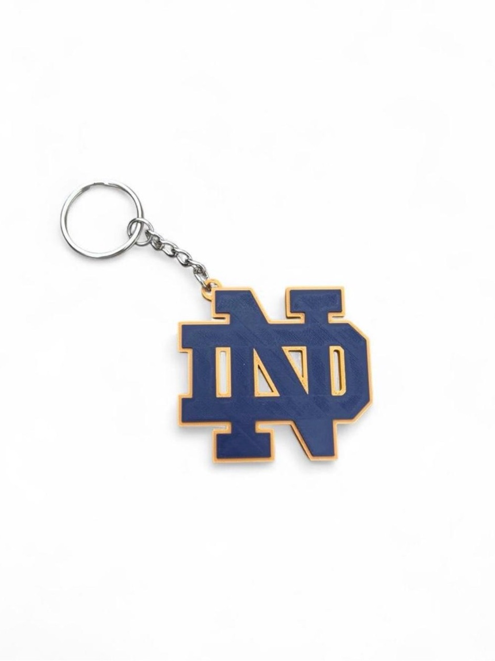 Notre Dame Blue & Gold Logo Keychain